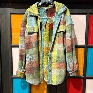 BiBi Multicolor Plaid Jacket